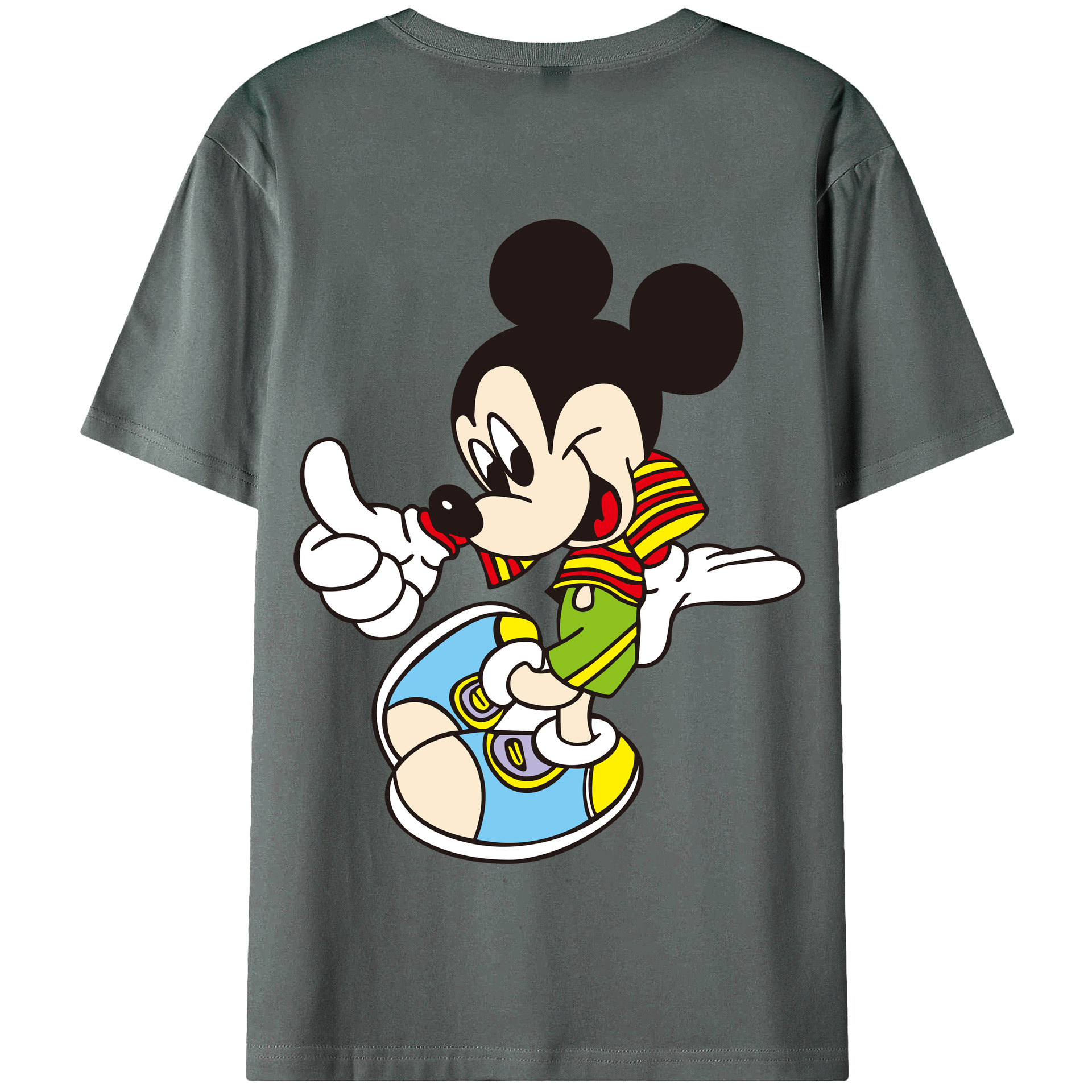 （画像用） ミッキーマウス Mickey Mouse 綿100％半袖Tシャツ（背面プリント）